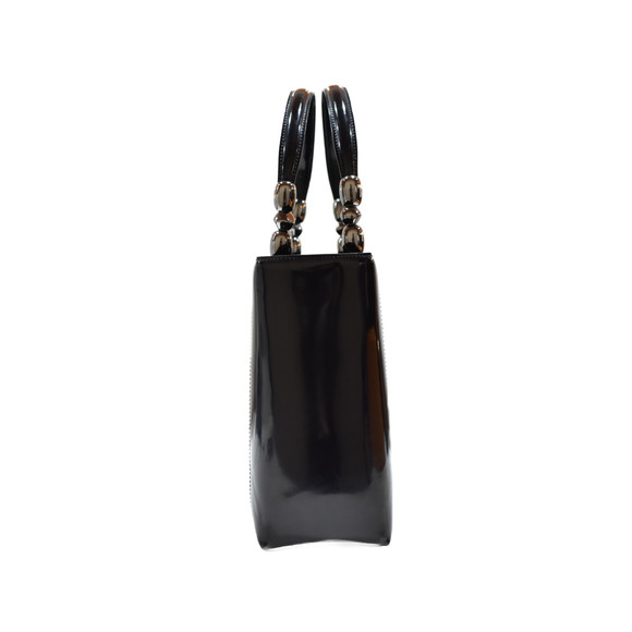 Dior Black Leather Enamel  Christian Maris Handbag Pearl - Picture 1 of 16